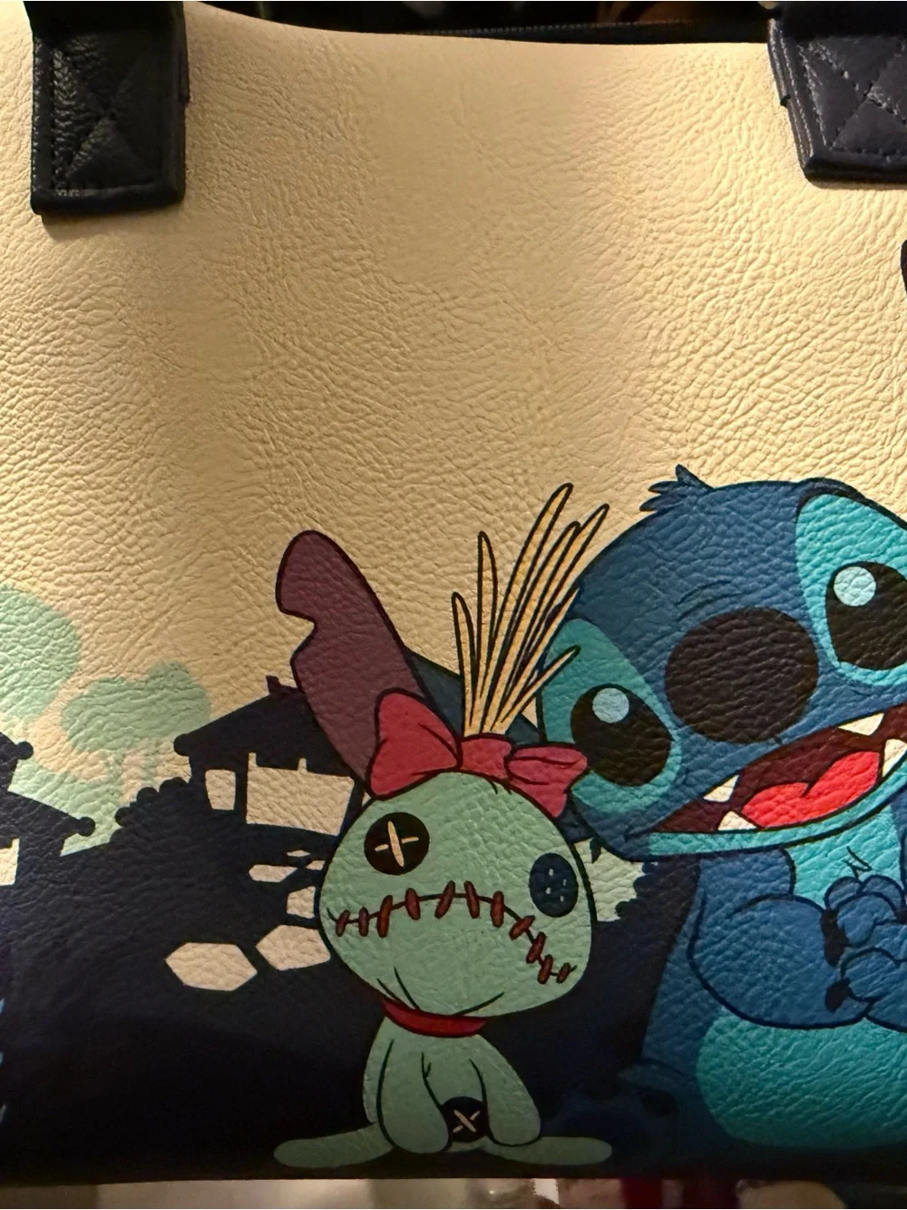 Loungefly Stitch & Scrump Dome Satchel - Navy, Cream, Teal, Purple